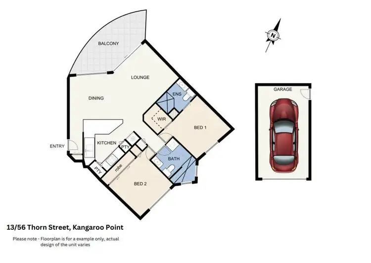 Floorplan of Homely house listing, 13/56 Thorn Street, Kangaroo Point QLD 4169