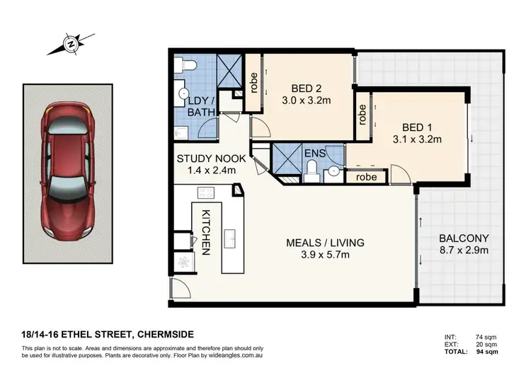 Floorplan of Homely house listing, 18/14 Ethel Street, Chermside QLD 4032