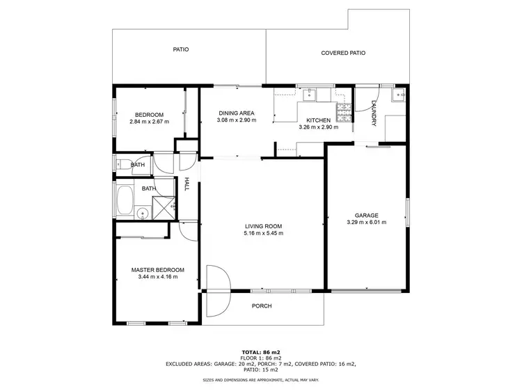 Floorplan of Homely unit listing, 1/461 Kaitlers Road, Lavington NSW 2641