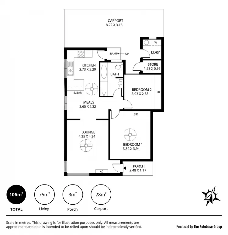 Floorplan of Homely unit listing, 1/622 Anzac Highway, Glenelg East SA 5045