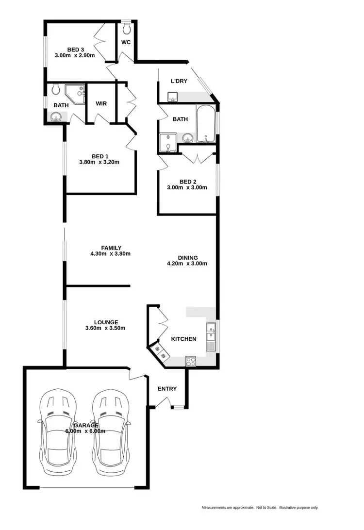 Floorplan of Homely house listing, 1/8 Fraser Court, West Wodonga VIC 3690