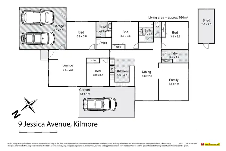 Floorplan of Homely house listing, 9 Jessica Avenue, Kilmore VIC 3764