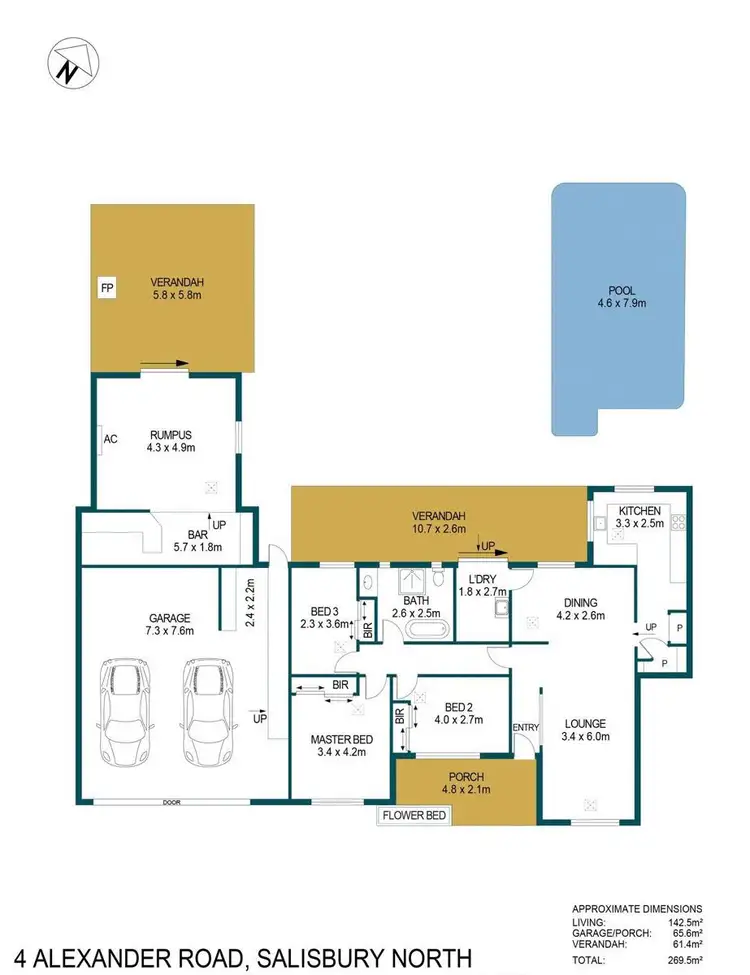 Floorplan of Homely house listing, 4 Alexander Road, Salisbury North SA 5108
