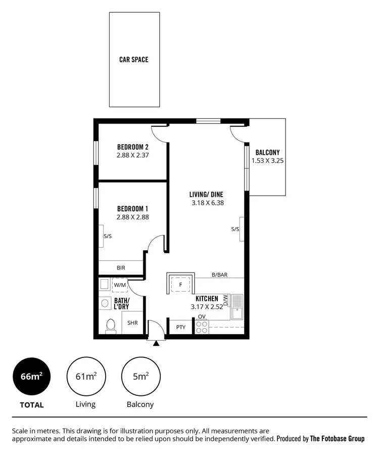 Floorplan of Homely unit listing, 22/70 Finniss Street, North Adelaide SA 5006
