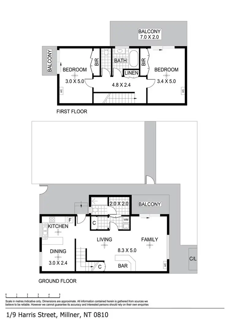 Floorplan of Homely unit listing, 1/9 Harris Street, Millner NT 810