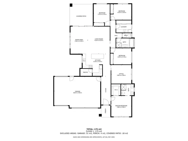 Floorplan of Homely house listing, 58 Hurley Circuit, Baranduda VIC 3691