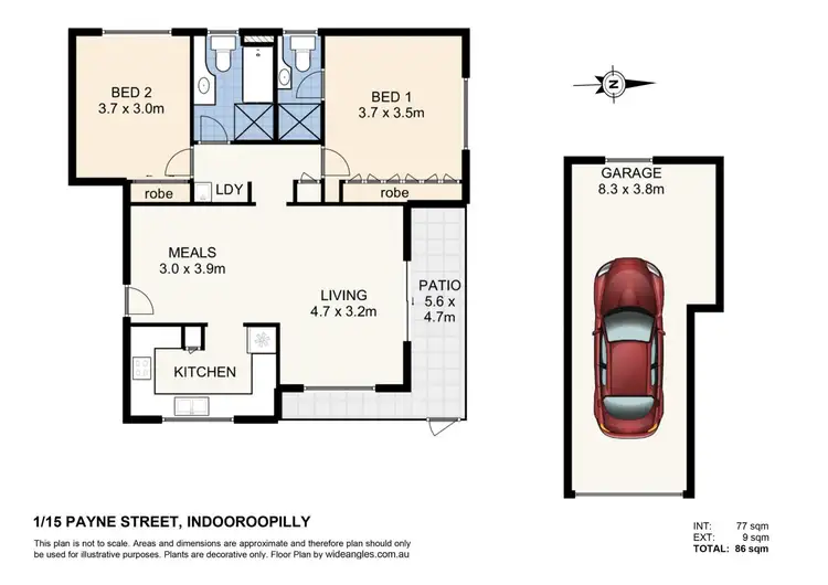 Floorplan of Homely house listing, 1/15 Payne Street, Indooroopilly QLD 4068