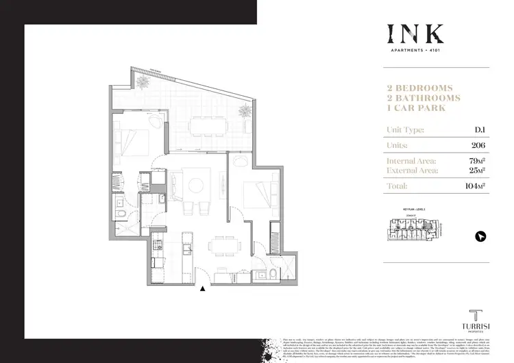 Floorplan of Homely house listing, 206/8 Donkin Street, West End QLD 4101