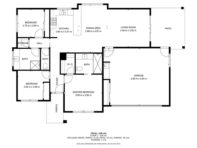 Floorplan of Homely house listing, 38 Westacott Crescent, Baranduda VIC 3691
