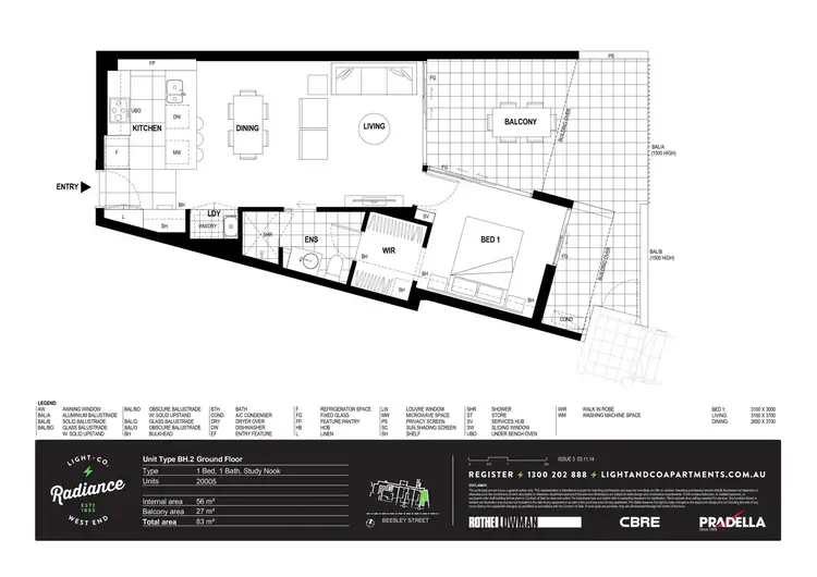 Floorplan of Homely house listing, 20005/15 Beesley Street, West End QLD 4101