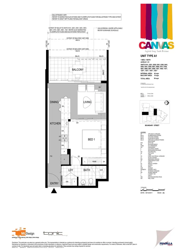 Floorplan of Homely house listing, 1201/45 Boundary Street, South Brisbane QLD 4101