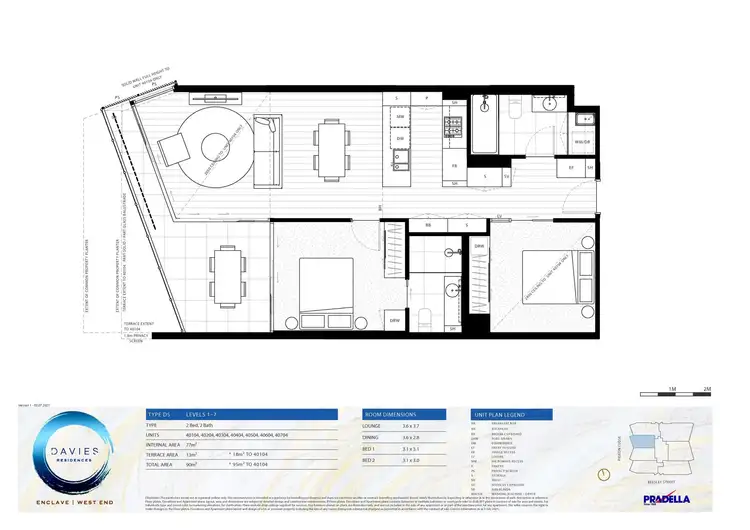 Floorplan of Homely house listing, 40104/11 Pidgeon Close, West End QLD 4101