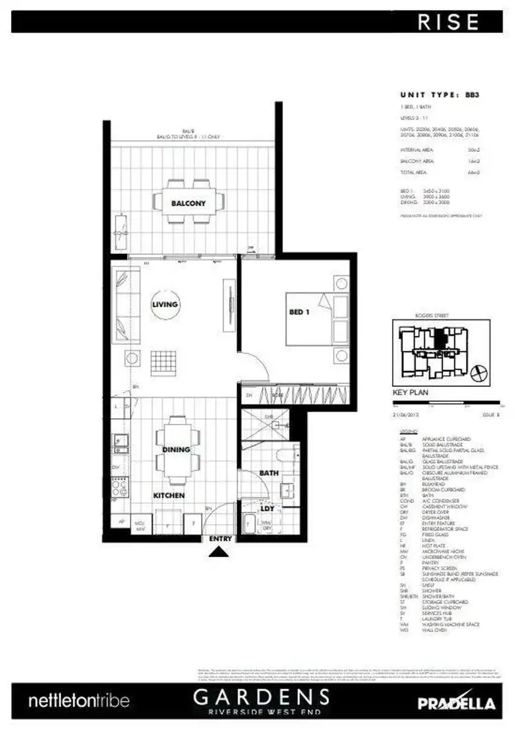 Floorplan of Homely house listing, 21006/60 Rogers Street, West End QLD 4101