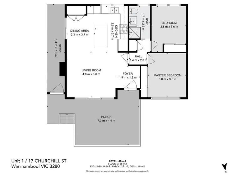 Floorplan of Homely house listing, 1/17 Churchill Street, Warrnambool VIC 3280