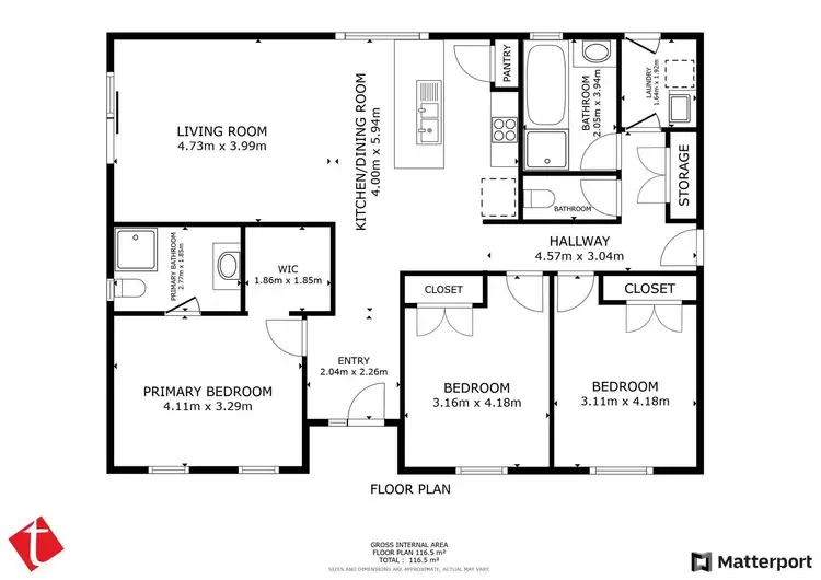 Floorplan of Homely unit listing, 425 Ontario Avenue, Mildura VIC 3500