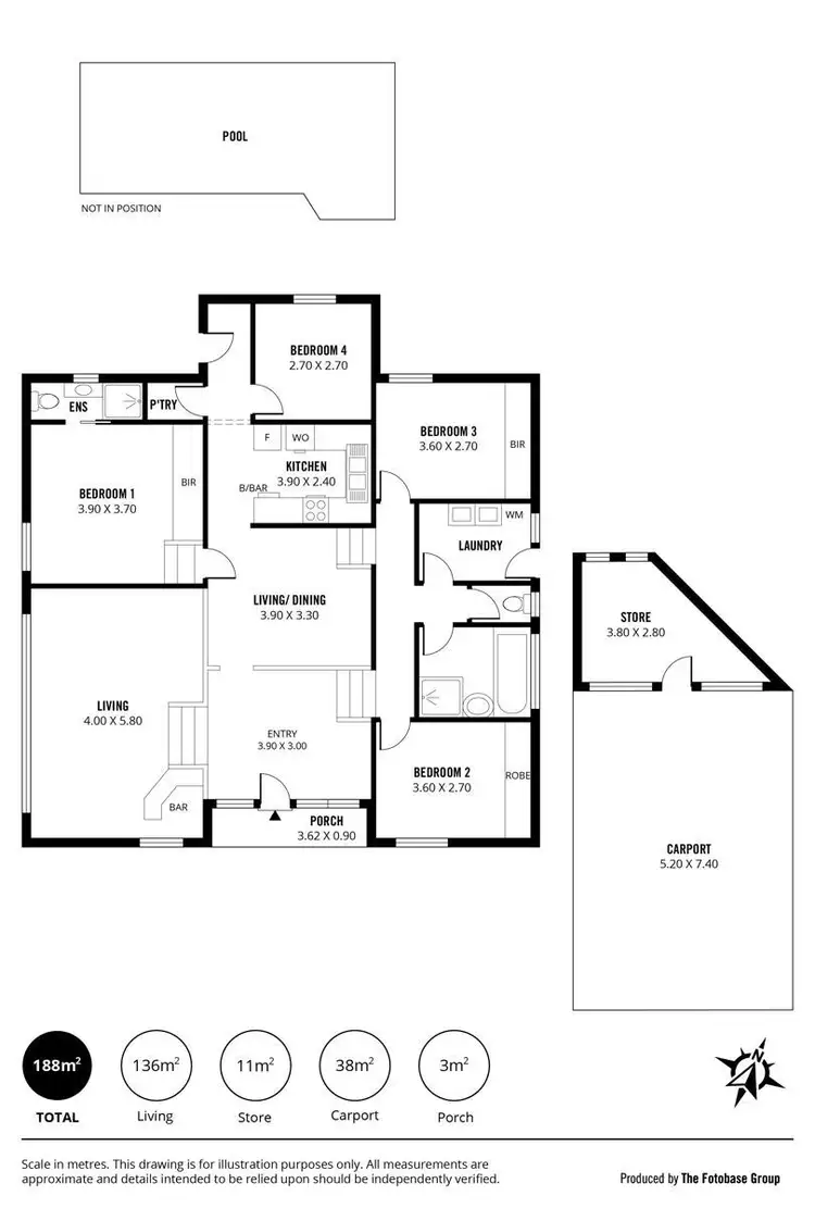 Floorplan of Homely house listing, 40 Yurilla Drive, Bellevue Heights SA 5050
