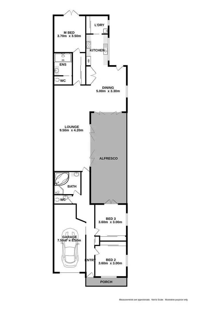 Floorplan of Homely townhouse listing, 2/11 Batt Avenue, Wodonga VIC 3690