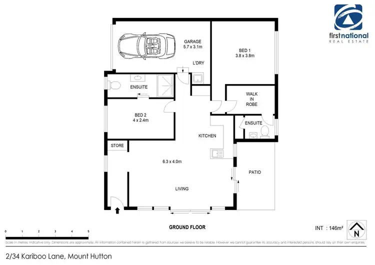 Floorplan of Homely unit listing, 2/34 Kariboo Lane, Mount Hutton NSW 2290