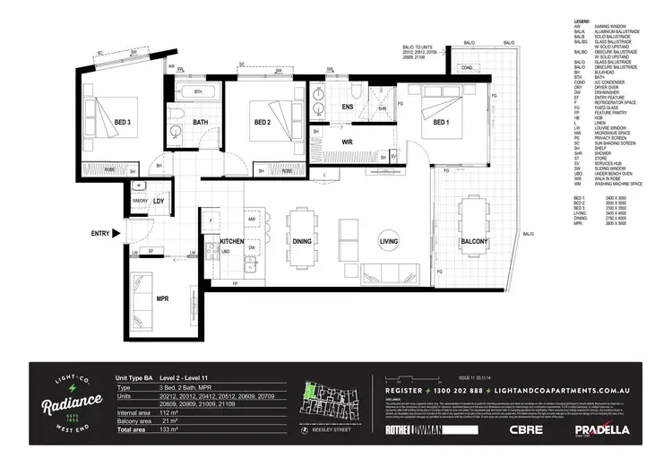 Floorplan of Homely house listing, 20609/11 Beesley Street, West End QLD 4101