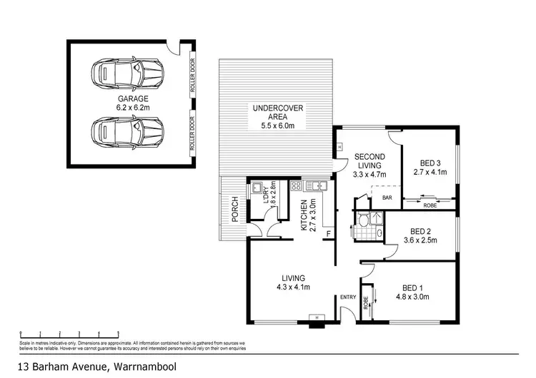 Floorplan of Homely house listing, 13 Barham Avenue, Warrnambool VIC 3280