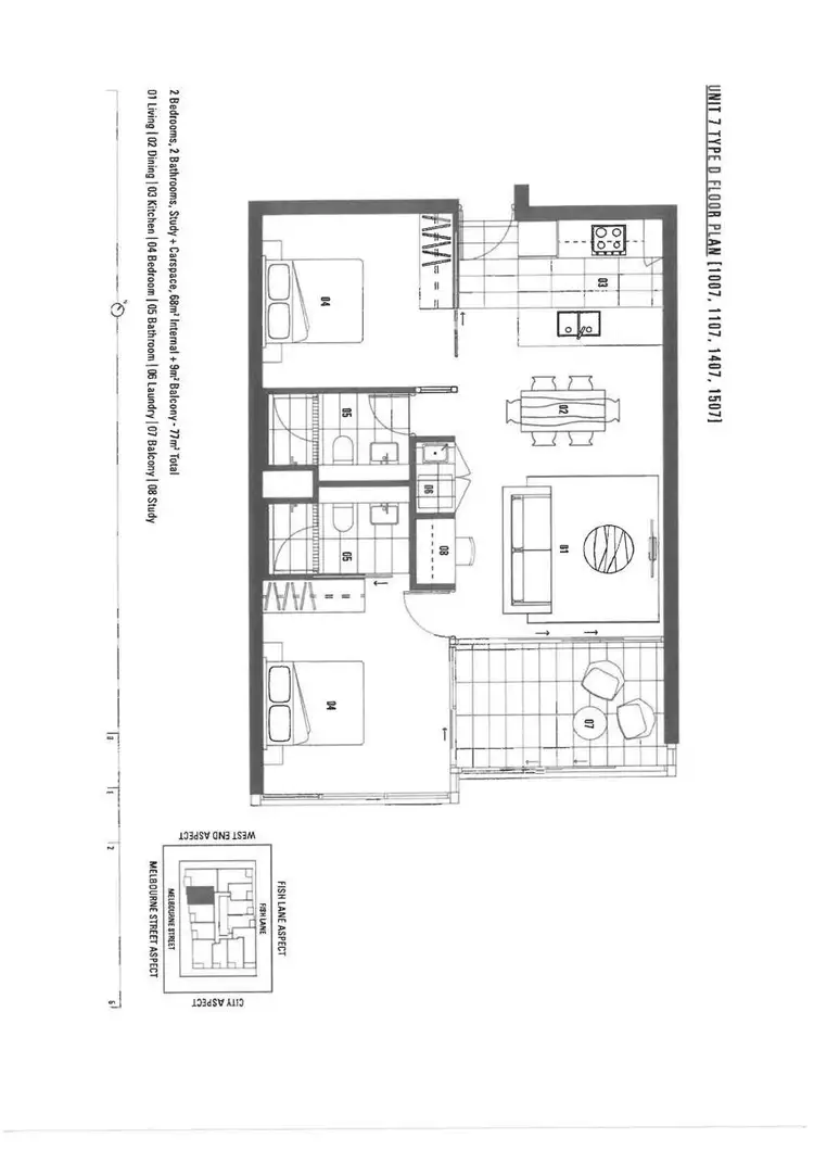 Floorplan of Homely house listing, 1407/111 Melbourne Street, South Brisbane QLD 4101