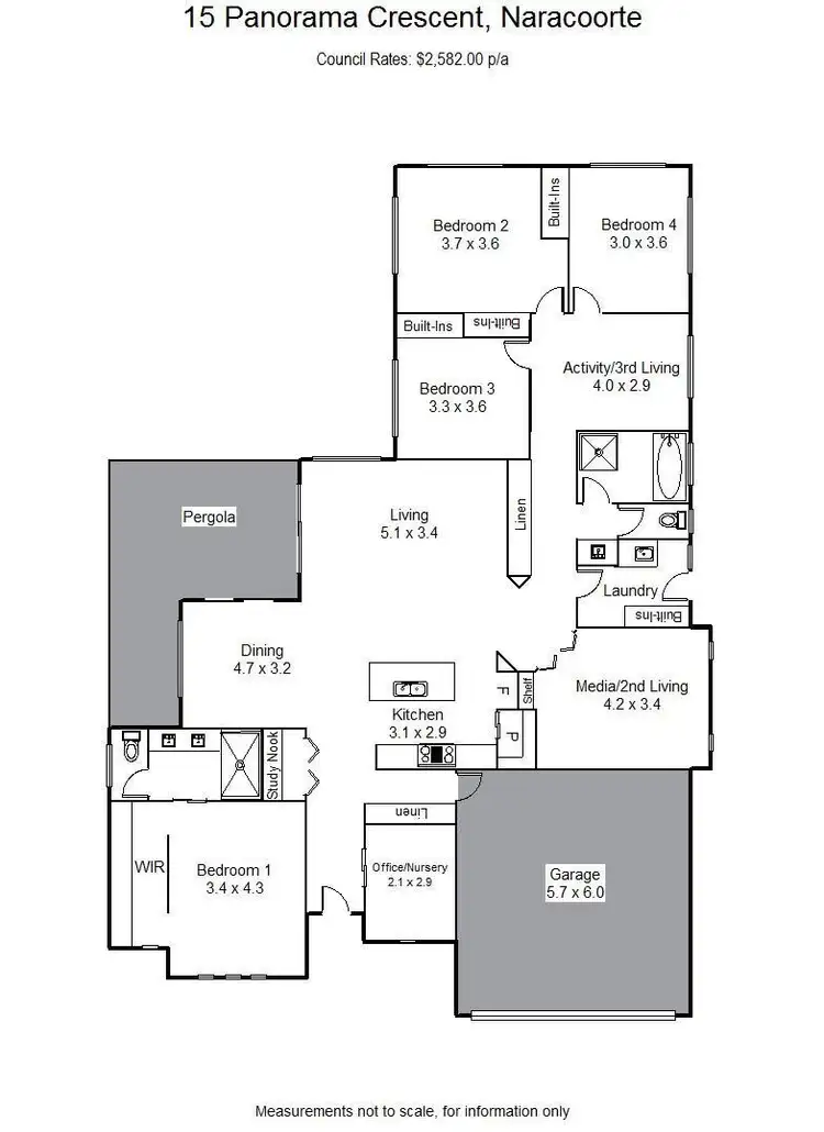 Floorplan of Homely house listing, 15 Panorama Crescent, Naracoorte SA 5271