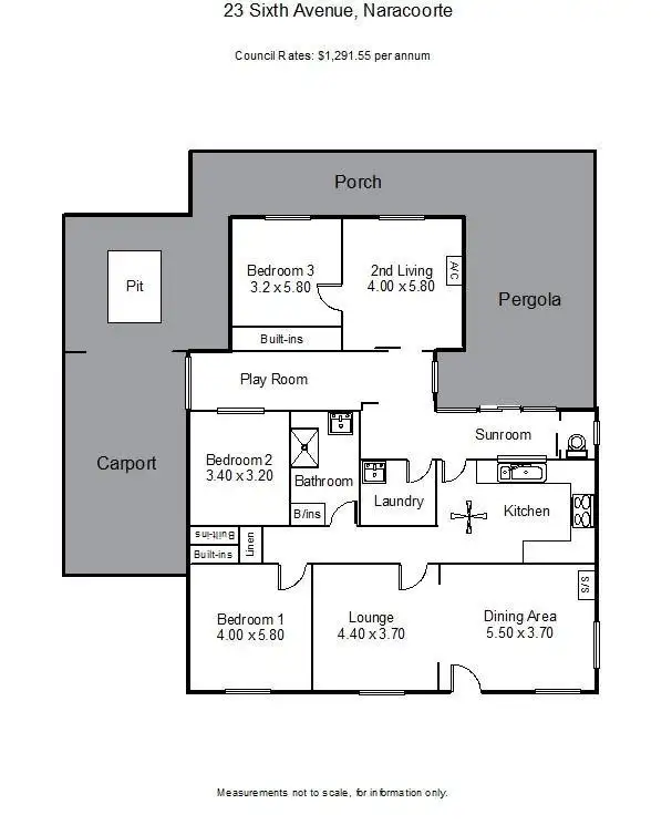 Floorplan of Homely house listing, 23 Sixth Avenue, Naracoorte SA 5271