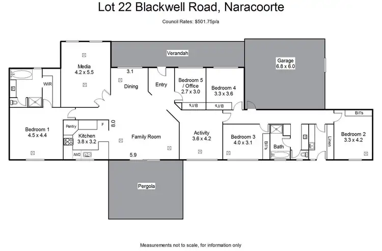 Floorplan of Homely house listing, Lot 22 Blackwell Road, Naracoorte SA 5271
