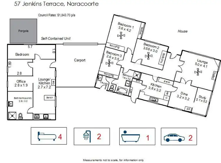Floorplan of Homely house listing, 57 Jenkins Terrace, Naracoorte SA 5271