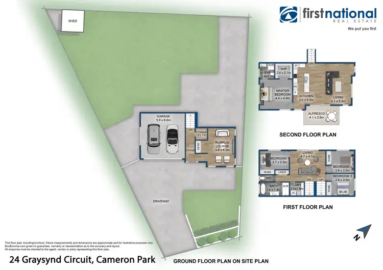 Floorplan of Homely house listing, 24 Graysynd Circuit, Cameron Park NSW 2285