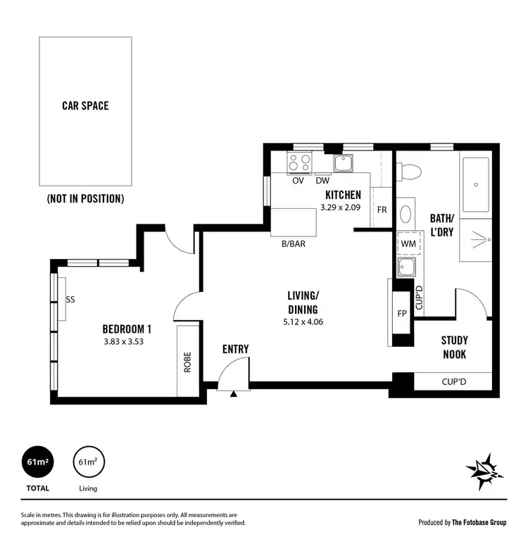 Floorplan of Homely apartment listing, Apartment 2 - Ground Level, 114 Strangways Terrace, North Adelaide SA 5006
