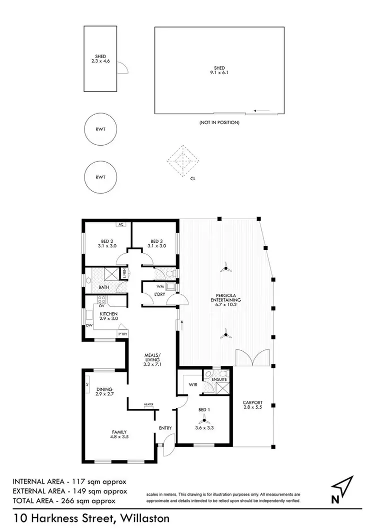 Floorplan of Homely house listing, 10 Harkness Street, Willaston SA 5118