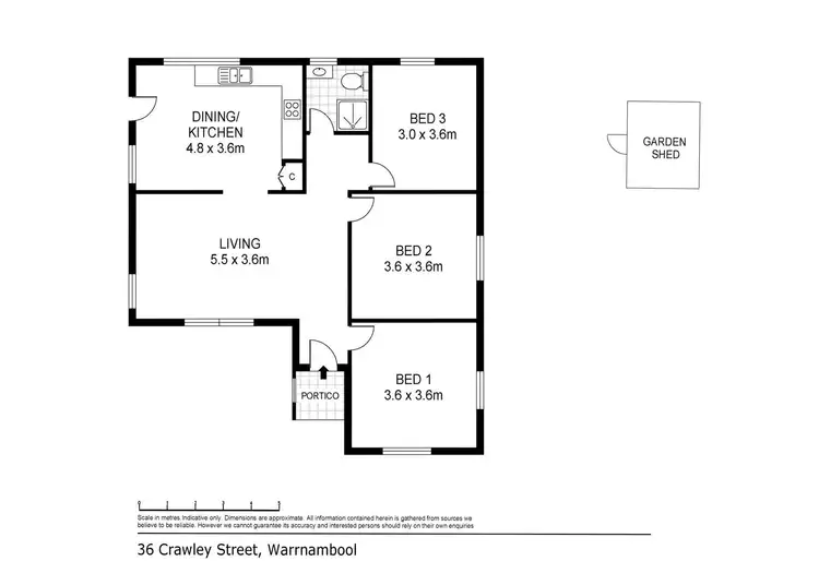 Floorplan of Homely house listing, 36 Crawley Street, Warrnambool VIC 3280