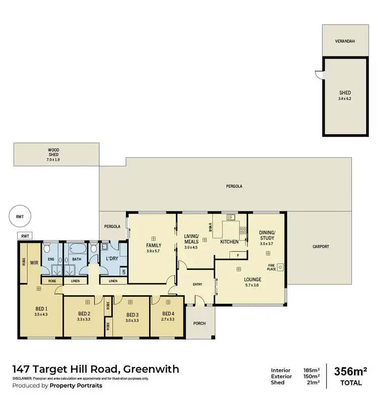 Floorplan of Homely house listing, 147 Target Hill Road, Greenwith SA 5125