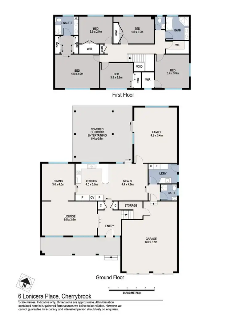 Floorplan of Homely house listing, 6 Lonicera Place, Cherrybrook NSW 2126