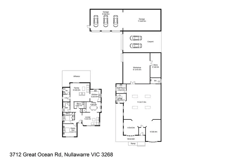 Floorplan of Homely house listing, 3712 Great Ocean Road, Nullawarre VIC 3268