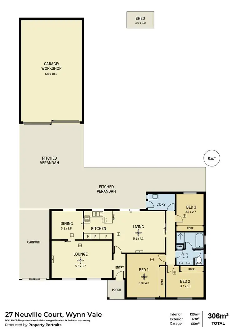 Floorplan of Homely house listing, 27 Neuville Court, Wynn Vale SA 5127