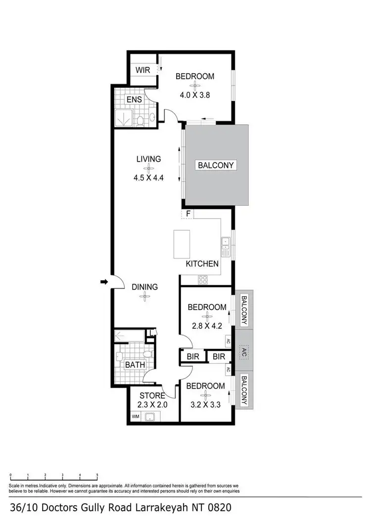 Floorplan of Homely unit listing, 36/10 Doctors Gully Road aka 63/117 Mitchell Street, Larrakeyah NT 820
