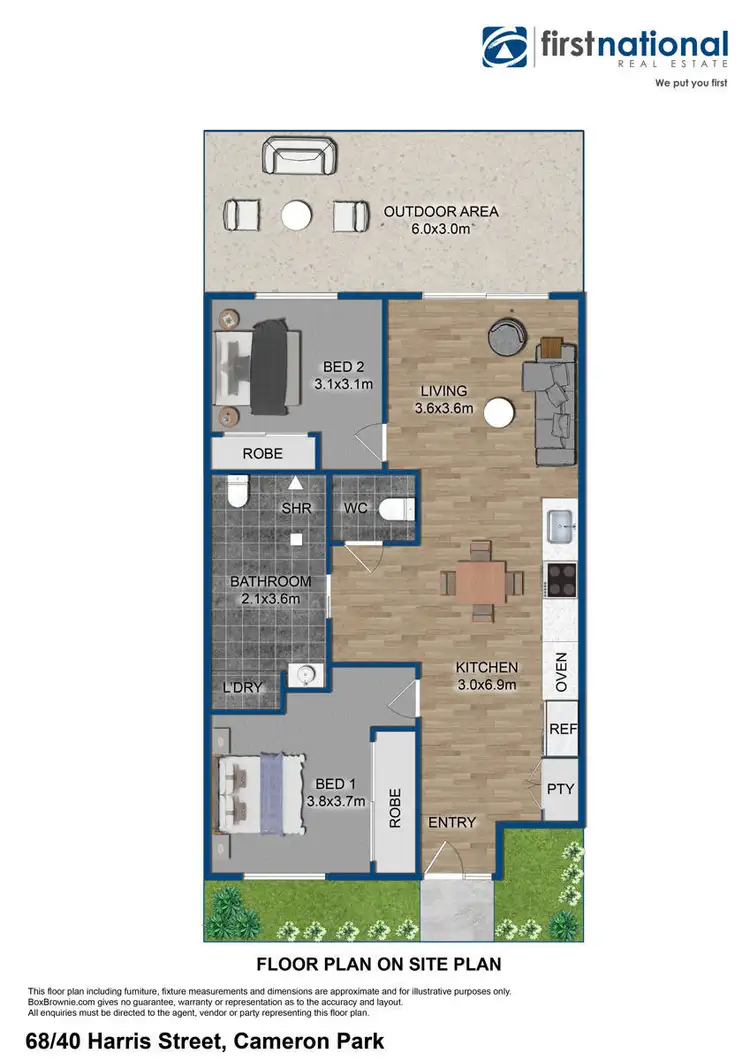 Floorplan of Homely villa listing, 68/40 Harris Street, Cameron Park NSW 2285