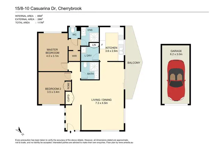 Floorplan of Homely unit listing, 15/8-10 Casuarina Drive, Cherrybrook NSW 2126