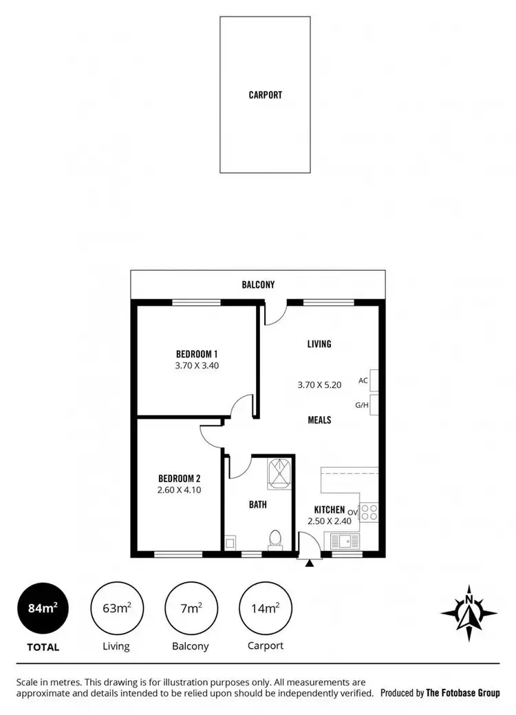 Floorplan of Homely unit listing, 11/55-57 Wattle Avenue, Hove SA 5048
