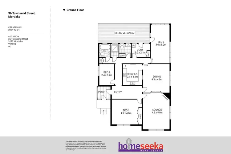 Floorplan of Homely house listing, 36 Townsend Street, Mortlake VIC 3272