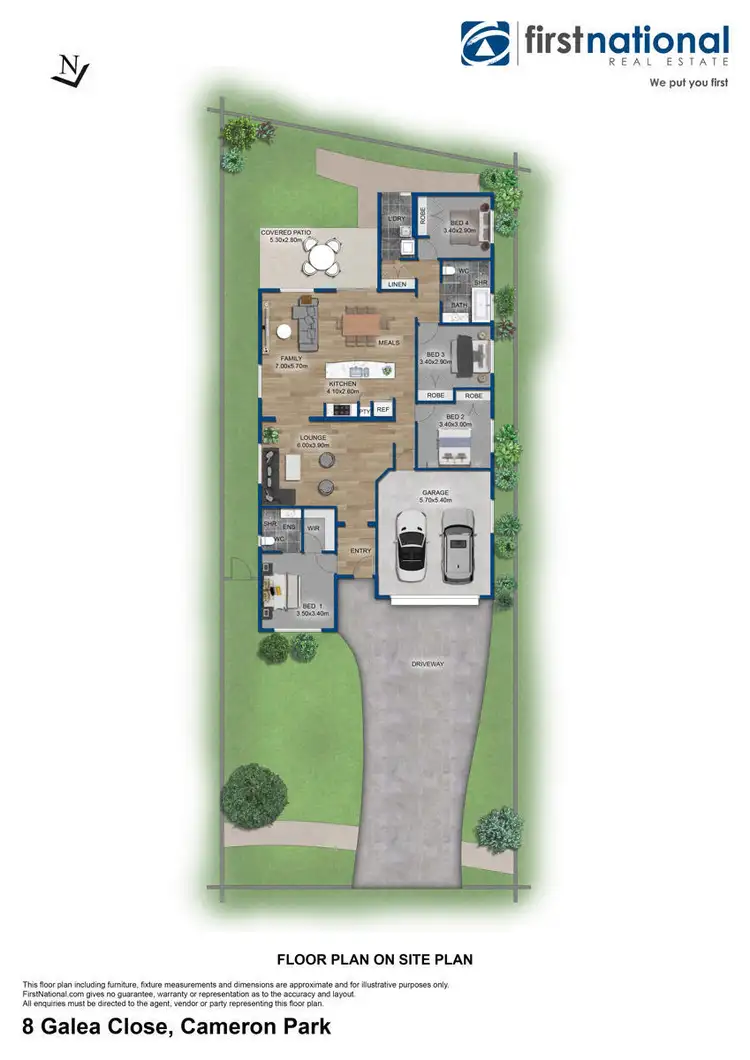 Floorplan of Homely house listing, 8 Galea Close, Cameron Park NSW 2285