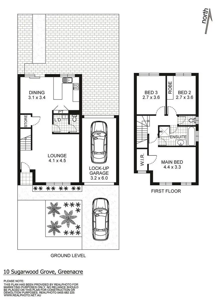Floorplan of Homely semi-detached listing, 10 Sugarwood Grove, Greenacre NSW 2190