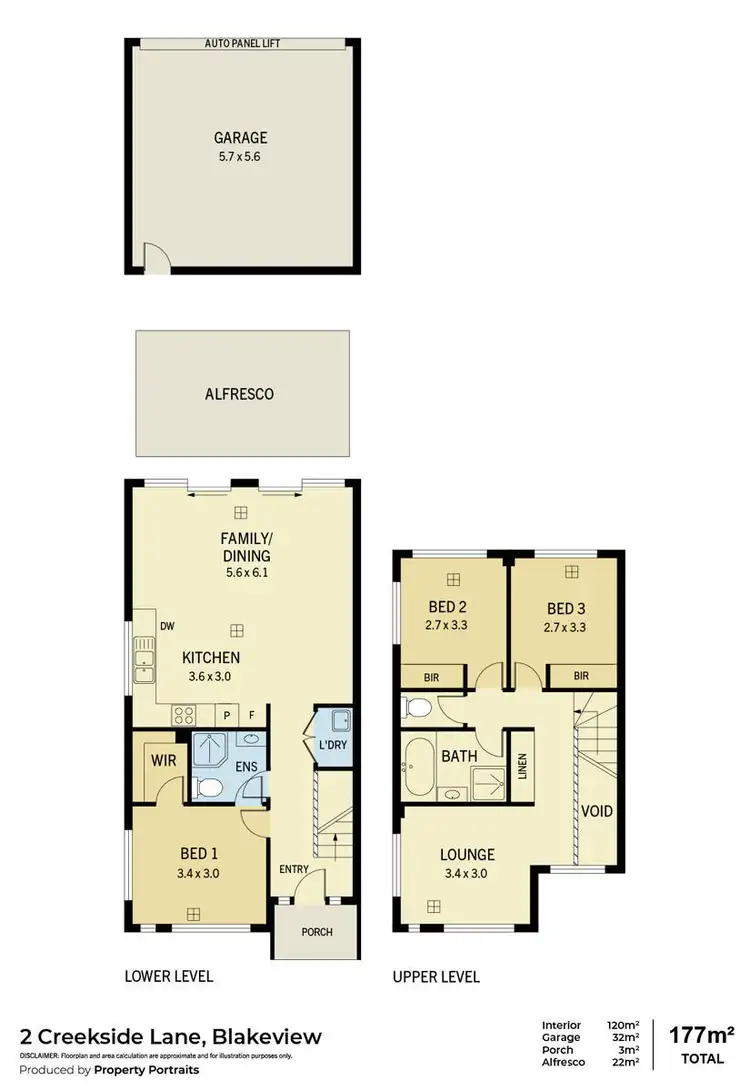 Floorplan of Homely townhouse listing, 2 Creekside Lane, Blakeview SA 5114