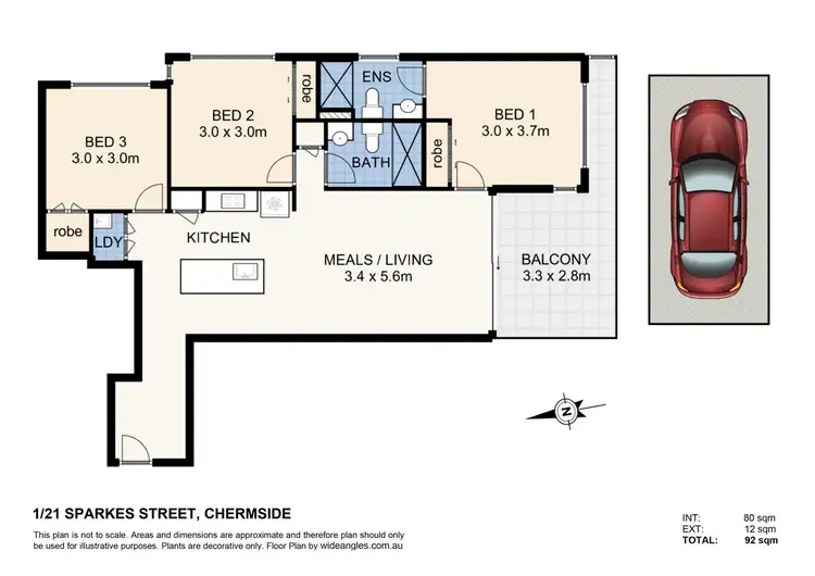 Floorplan of Homely house listing, 1/21 Sparkes Street, Chermside QLD 4032
