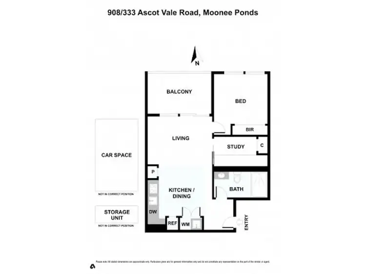 Floorplan of Homely apartment listing, 908/333 Ascot Vale Road, Moonee Ponds VIC 3039