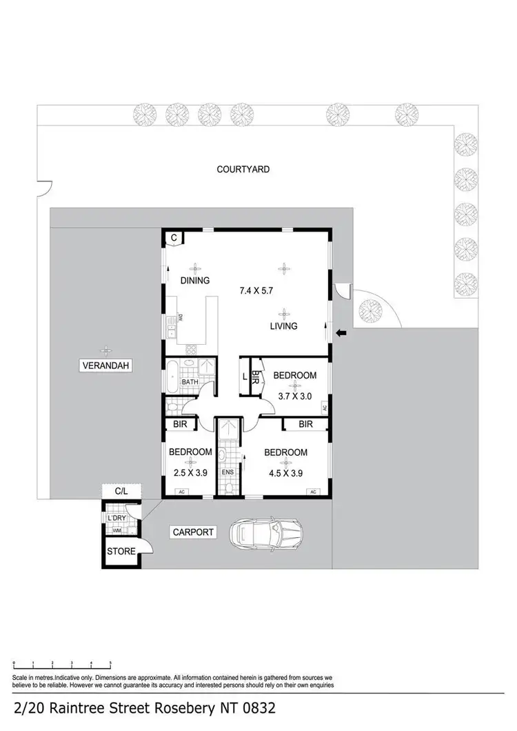 Floorplan of Homely unit listing, 2/20 Raintree Street, Rosebery Heights NT 832