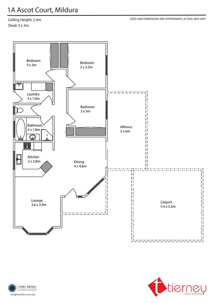 Floorplan of Homely house listing, 1A Ascot Court, Mildura VIC 3500