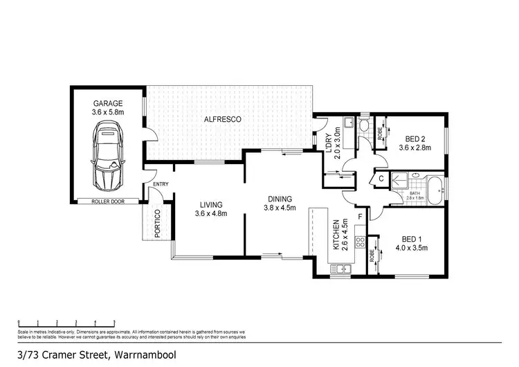 Floorplan of Homely house listing, 3/73 Cramer Street, Warrnambool VIC 3280